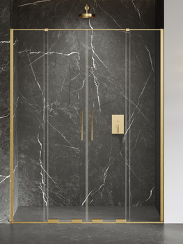 Drzwi wnękowe 170x200 – Złoty, szkło 8 mm (EXK-7523) | New Trendy