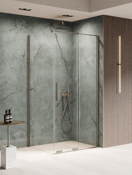 Kabina prysznicowa 110x110x200 – Gunmetal, szkło 8 mm (EXK-7847) | New Trendy