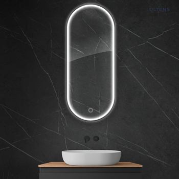Oltens Nordlis lustro 50x120 cm owalne z oświetleniem LED i systemem Klarglas 64104300