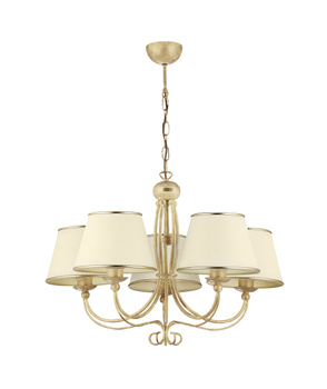 LAURA klasyczny żyrandol 5-ramienny ręcznie patynowany 0515