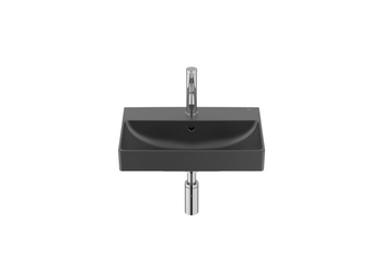 ONA Umywalka ścienna 50x36 cm CPT Fineceramic® CZARNY MAT