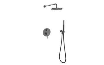 Zestaw prysznicowy podtynkowy Decco / Illusion II / Veo gun metal