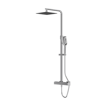 Natynkowy zestaw prysznicowy termostatyczny z deszczownicą Cetus Chrome