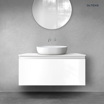 Oltens Vernal szafka 100 cm podumywalkowa wisząca biały połysk 60015000