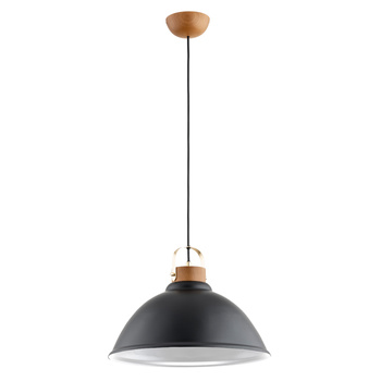 Nordycka lampa z wiszącym kloszem ALTI 61262 DREWNO I CZERŃ