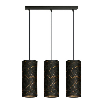 Lampa na listwie 3xE27 60W czarno/złota 50cm marmur 1056/3 KARLI 3 MARBEL