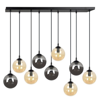lampa wisząca z dwukolorowymi kloszami 9x40W grafit/miodowy 714/9M1 COSMO 9