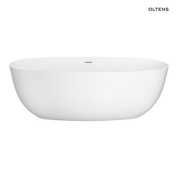 Oltens Ebba 170x80 cm wanna wolnostojąca owalna akrylowa w kolorze biały połysk 12012000
