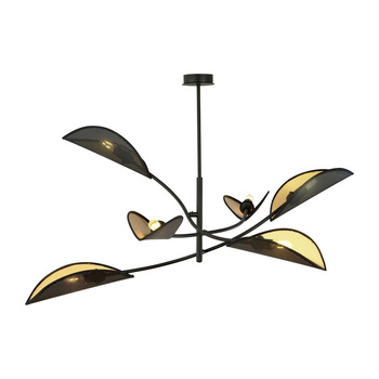 Elegancka lampa sufitowa do salonu metal/abażur 6-punktowa LOTUS 1106/6