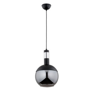 Lampa wisząca z owalnym kloszem BOLSO 61238 SREBRNA