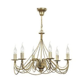 Żyrandol świecznikowy złoty metalowy 6x40W 170/6 TORI 6