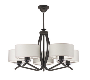 KASZMIR klasyczny żyrandol 5-ramienny grafitowy 1279