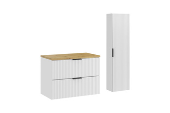 Zestaw meblowy 80cm z blatem i Szafką wysoką Adel White – SET-ADW B ARTISAN 80CM HC