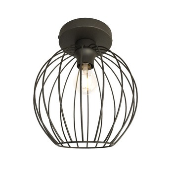 Lampa sufitowa druciana okrągła Nest 1xE27 czarna EMIBIG 1371/1