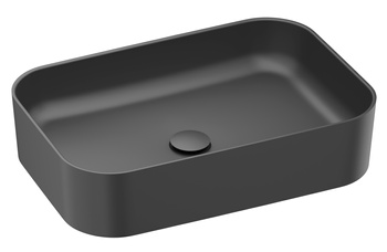 Ravak Prostokątna umywalka ceramiczna nablatowa Ravak Ceramic R Slim 55 cm antracyt XJX03155003