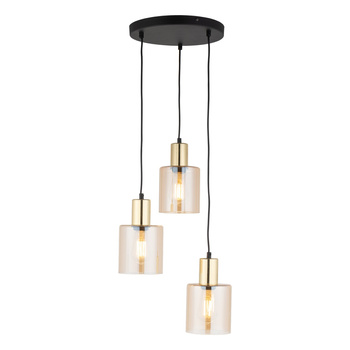 Lampa wisząca z kloszami Sierra Gold Amber 6667 TK Lighting