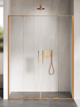 Drzwi wnękowe 160x200 – Miedziany, szkło 8 mm (EXK-7664) | New Trendy