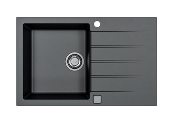 Zlewozmywak CADIT 20 czarny 79 x 50 cm + syfon POP-UP 3 1/2  1132026