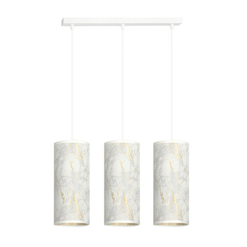Lampa wisząca ZWIS 3x10W E14 biały marmur 50cm 1057/3 KARLI 3 MARBEL
