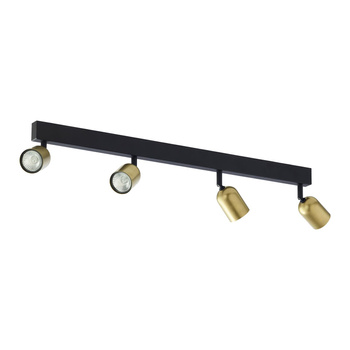 Skandynawska lampa sufitowa czarno-złota 4xGU10 TOP 1021