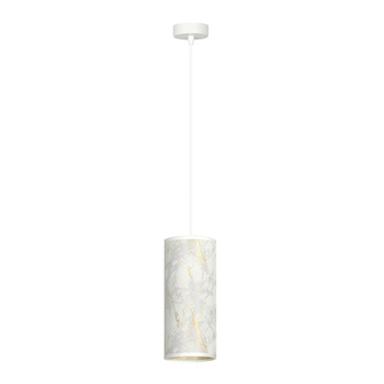 Lampa do kuchni tuba ZWIS 10W E14 10cm biały marmur 1057/1 KARLI 1 MARBEL