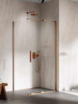 Kabina prysznicowa 160x120x200 – Miedziany, szkło 8 mm (EXK-7701) | New Trendy