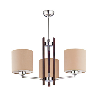 BOSTON żyrandol drewniany 3-ramienny klosz ecru 1269