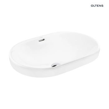 Oltens Tive umywalka 61x40 cm wpuszczana owalna biała 40323000