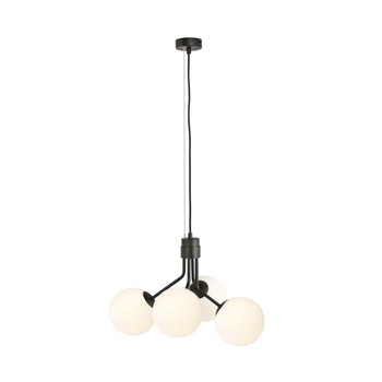 Sufitowa lampa, białe szklane kule 4-punktowa NOVA 1138/4