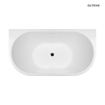 Oltens Delva 150x70 cm wanna wolnostojąca owalna akrylowa w kolorze biały połysk 12018000