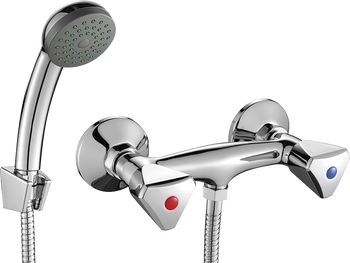 NORM bateria natryskowa ścienna z zestawem natryskowym