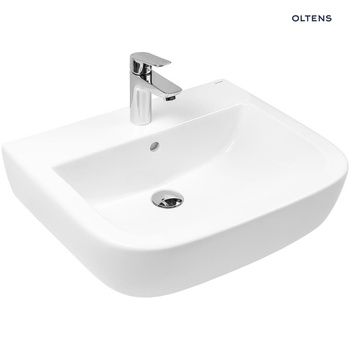Oltens Vernal umywalka 56x45 cm wisząca z powłoką SmartClean biała 41502000