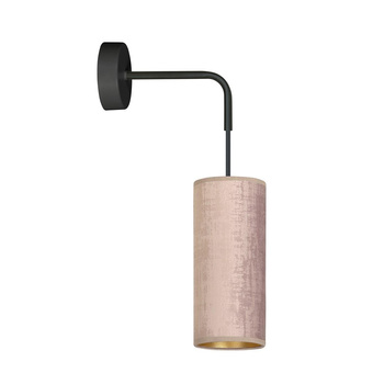 Glamour kinkiet z abażurem 60W różowy/złoty 1061/K1 K1