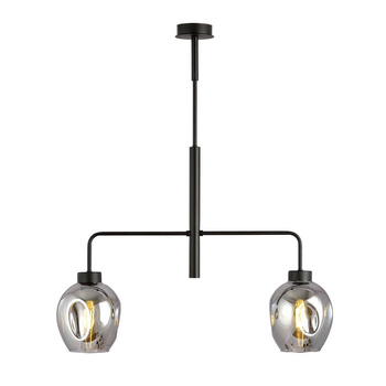 Żyrandol, lampa sufitowa metalizowane klosze 2-punktowy LUKKA 1163/2