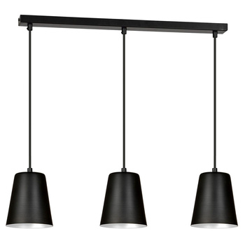 Czarna lampa wisząca nowoczesna czarny/biały 3x60W 66cm 396/3 MILARGO 3