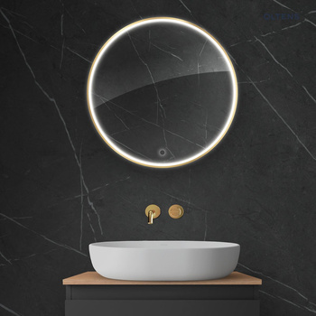 Oltens Nordlis lustro 60 cm okrągłe z oświetleniem LED i systemem Klarglas 64100800