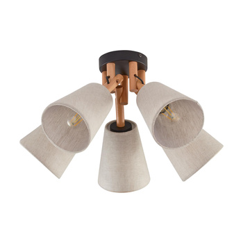 Beżowo-czarny żyrandol klasyczny 3xE27 VAIO NATURE 575