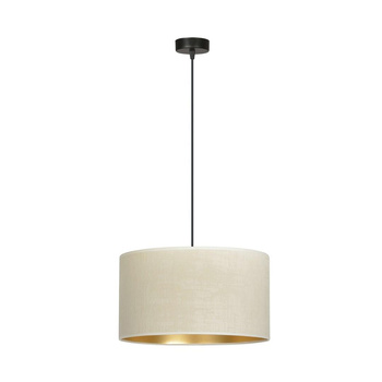 Minimalistyczna lampa wisząca z abażurem 35cm 1x60W biały/złoty 1052/1 HILDE 1