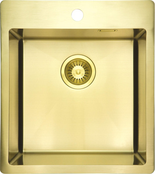 Złoty zlew stalowy 50,5x45cm złoty szczotkowany OLFATO ZPO_R10A