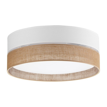Plafon z jutowym abażurem 3x15W E27 metal brązowy LINOBIANCO 6577 TK Lighting