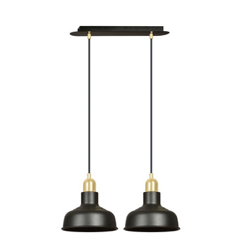 Skandynawska czarna lampa wisząca 2-punktowa IBOR 1042/2