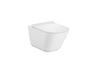 GAP SQUARE RIMLESS ZESTAW Miska WC podwieszana Rimless + deska wolnoopadająca ultraslim duroplast