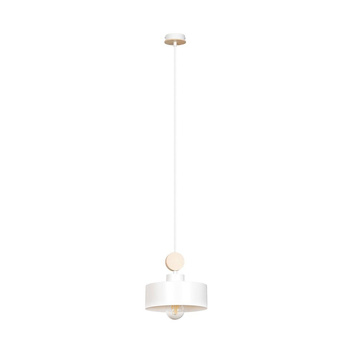 Tradycyjna białą lampa wisząca szeroki klosz 60W E27 20cm 583/1 TUNISO 1