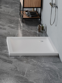 Brodzik prysznicowy MILD SATIN 80x80x4,5 Biały – New Trendy, B-0646