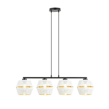 Elegancka lampa wisząca biały abażur 4xE27 EMIBIG 1184/4