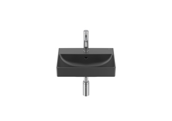 ONA Umywalka ścienna 45x36 cm CPT Fineceramic® CZARNY MAT
