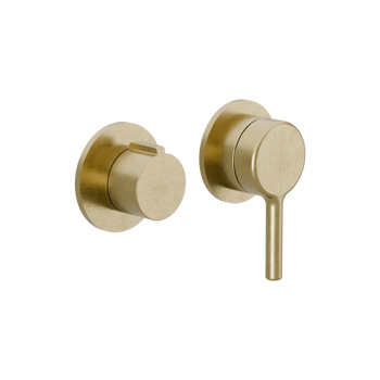 PI Bateria wannowo-prysznicowa podtynkowa, złoty szczotkowany