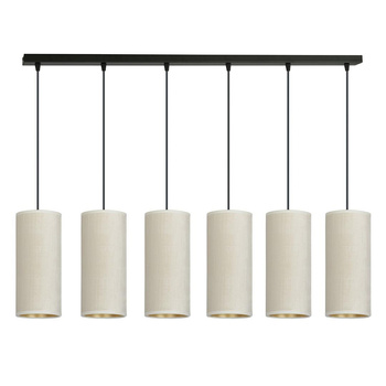 Lampa wisząca tuby 95cm 6x60W biały/złoty 1059/6 6