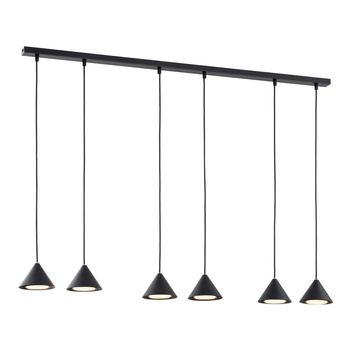 Lampa wisząca na listwie 6-punktowa ELIT 6 BLACK 1330/6