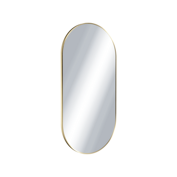 Revia lustro łazienkowe 100x50cm owalne, złoty szczotkowany
